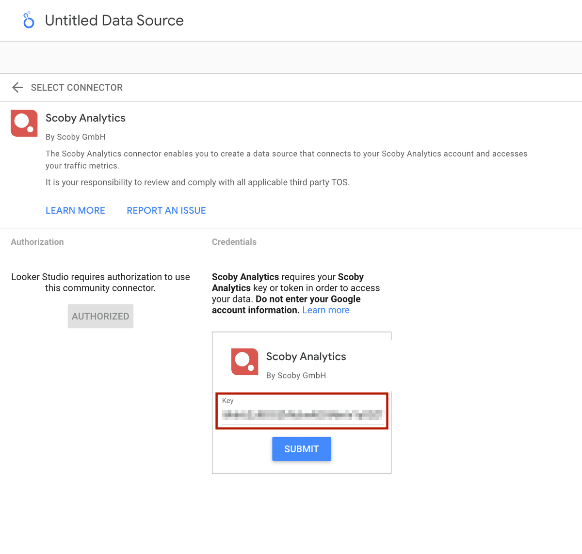 Add you Scoby Analytics Access Key