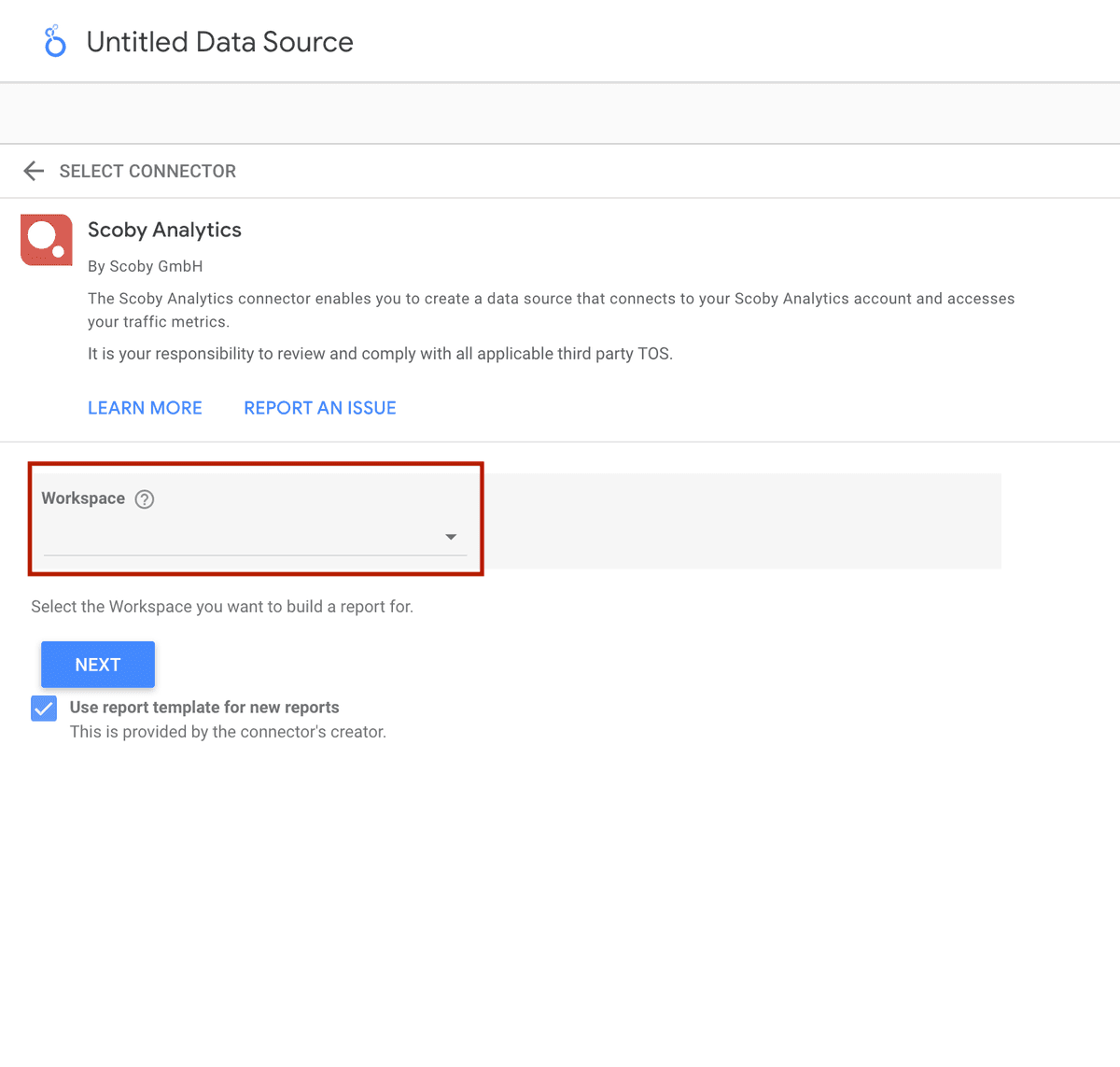 Select your Scoby Analytics Access Key