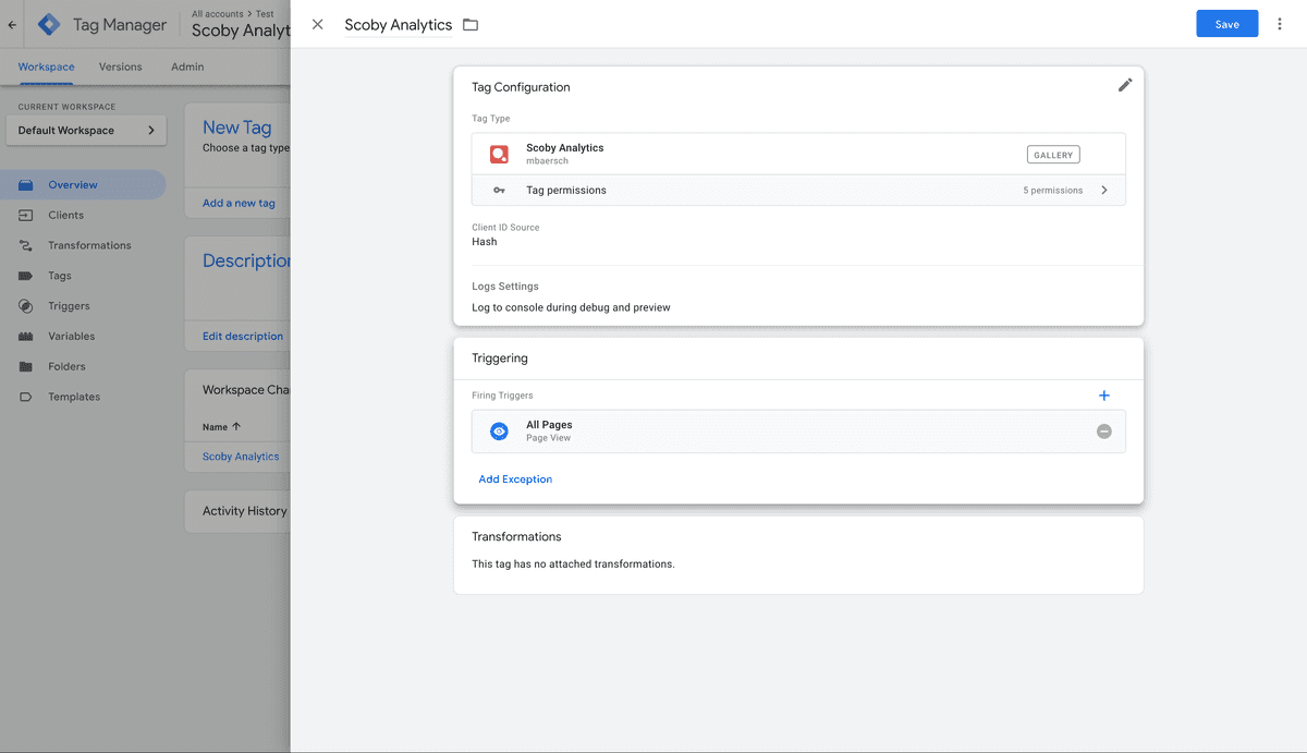 How to add a Trigger to start measuring Traffic with Scoby Analytics in Google Tag Manager