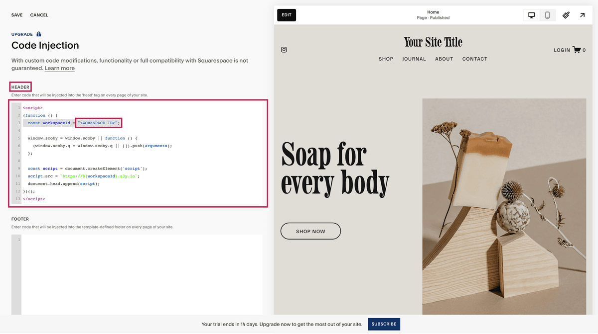 Add conversion logging to the Squarespace Order Confirmation Page